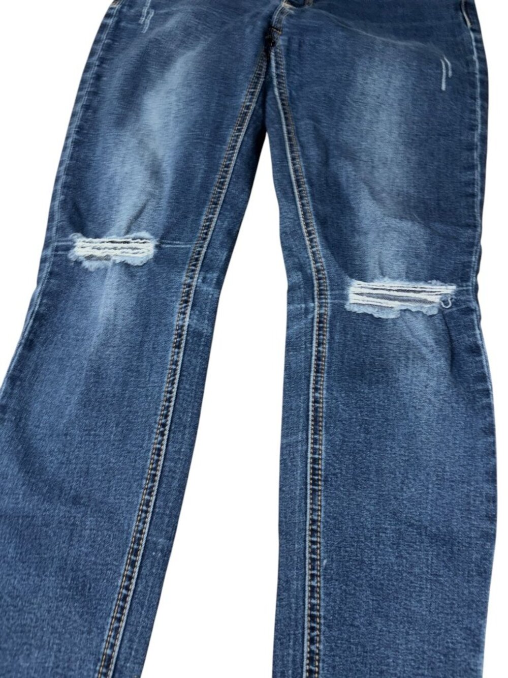 K's More Size 9 Raw Hem Knee Hole Jeans - Picture 3 of 12